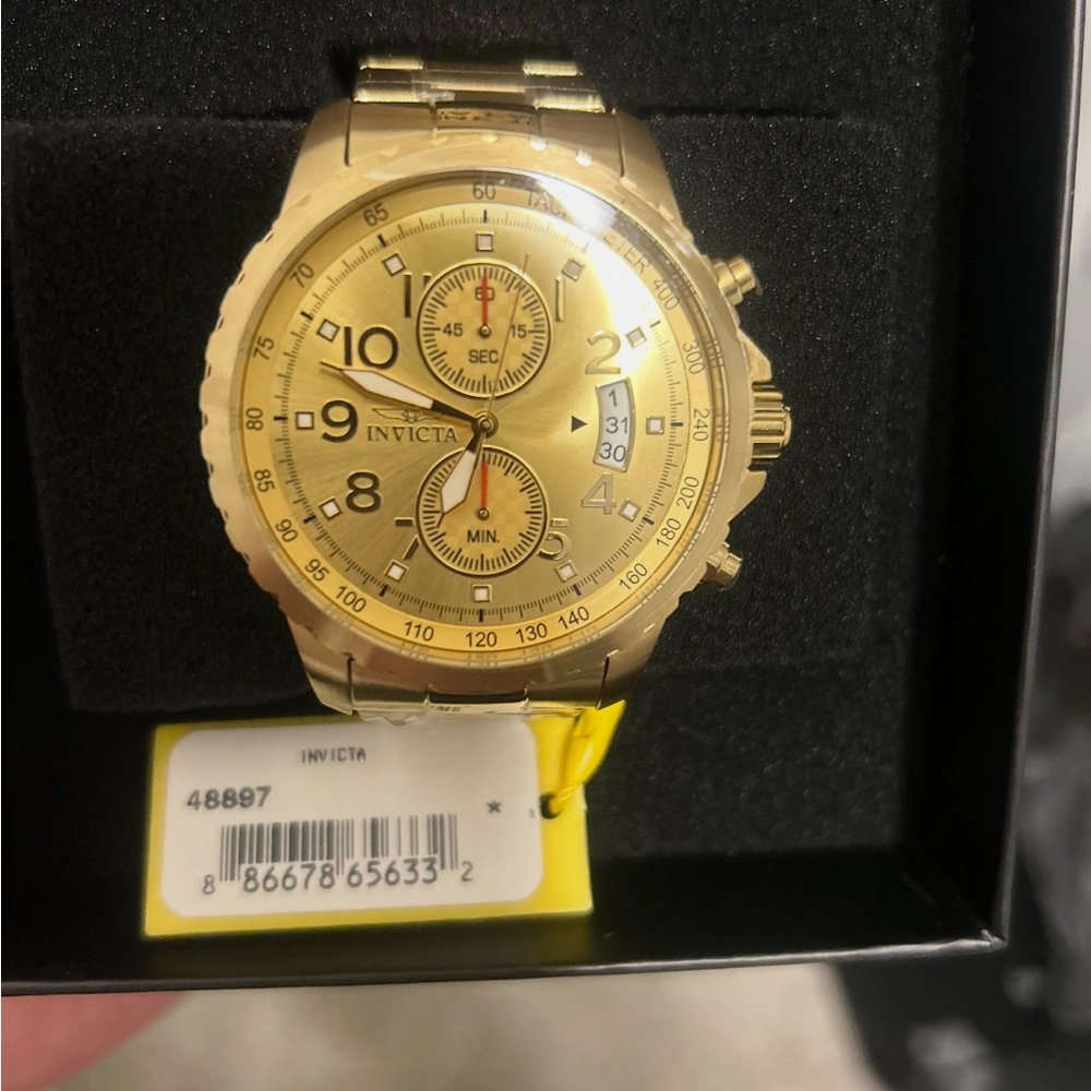 Invicta Gold Tone Chronograph Watch